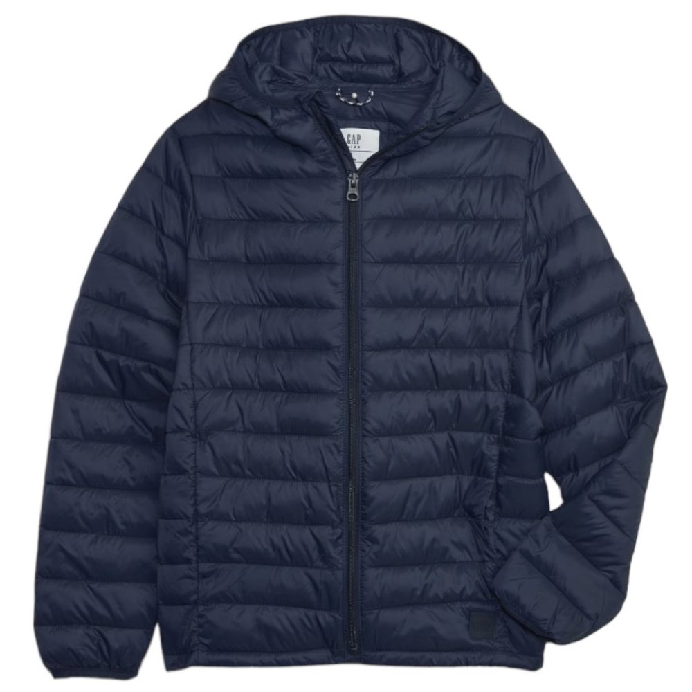 GAP Kids L (10) Foldable 100% Recycled Lightweight Puffer Jacket